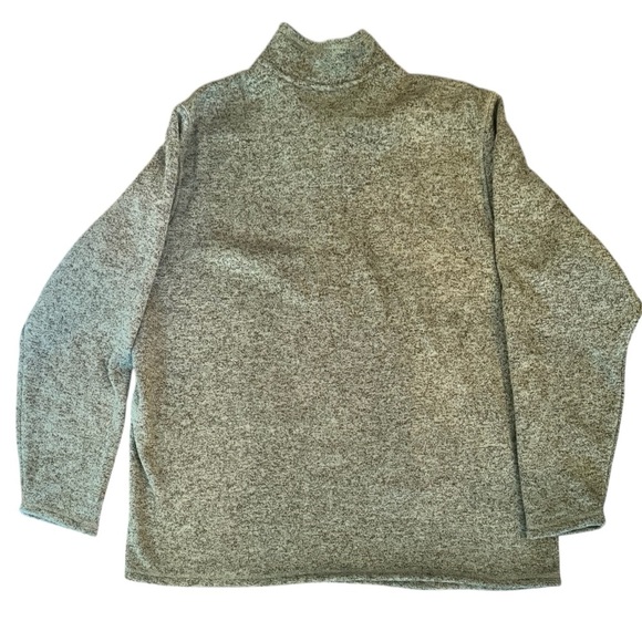 Eddie Bauer 1/4 olive green marbled zip fleece long sleeve pullover sweater 3XLT - Picture 5 of 8